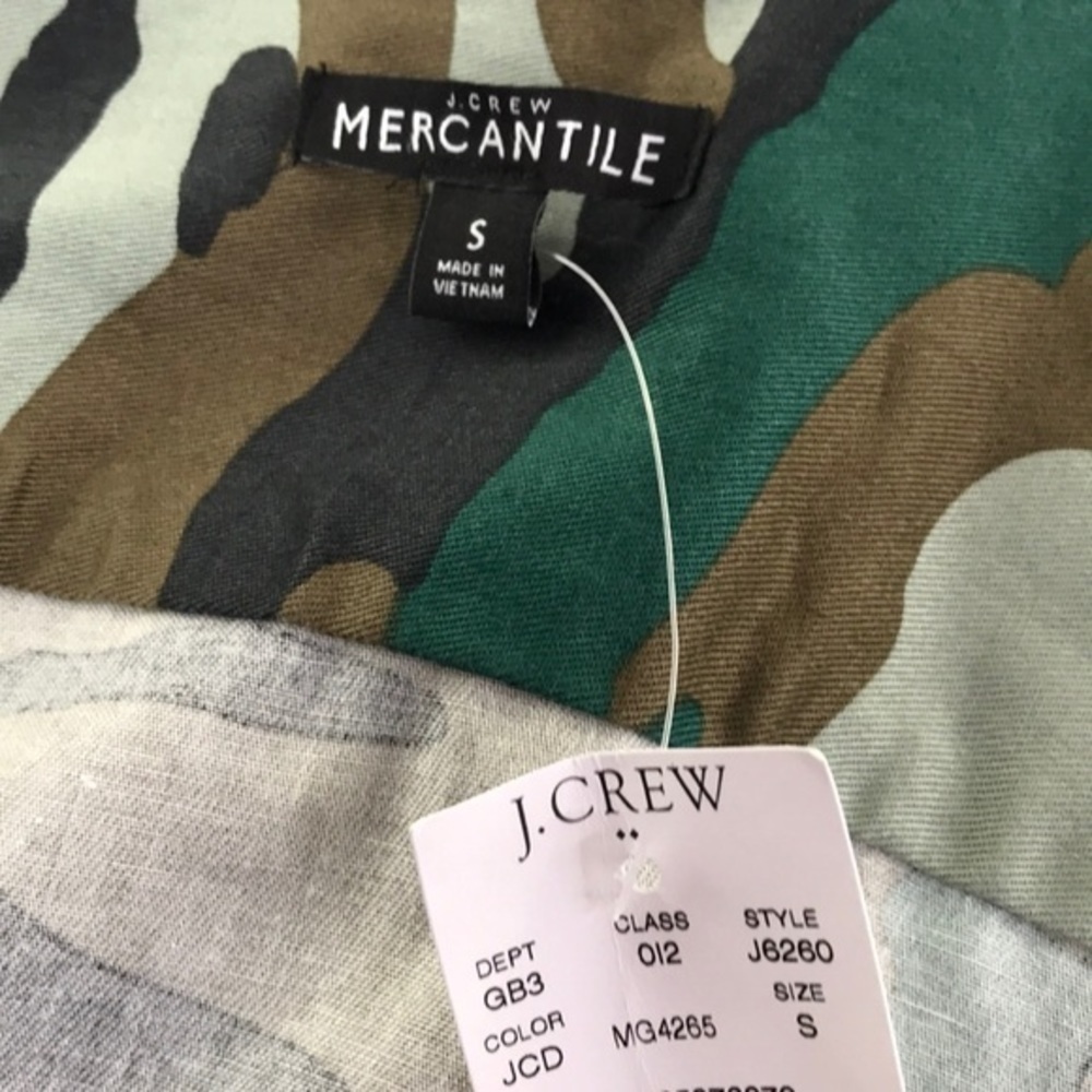 J. CREW Mercantile Camo Utility Shirt Jacket sz S - Picture 8 of 10